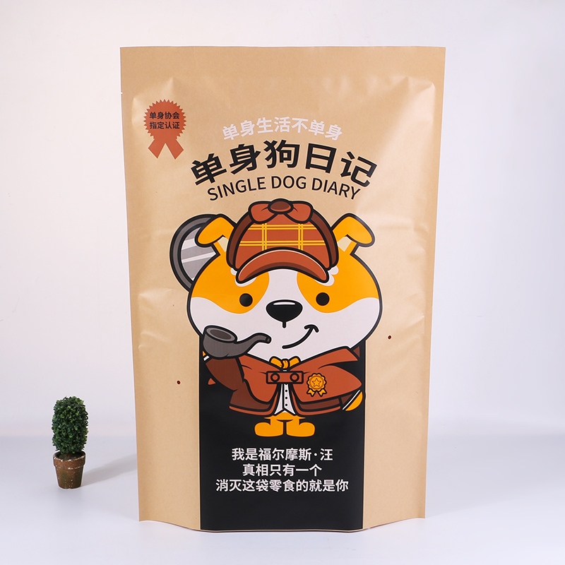 Busta per alimenti per animali con chiusura su 3 lati